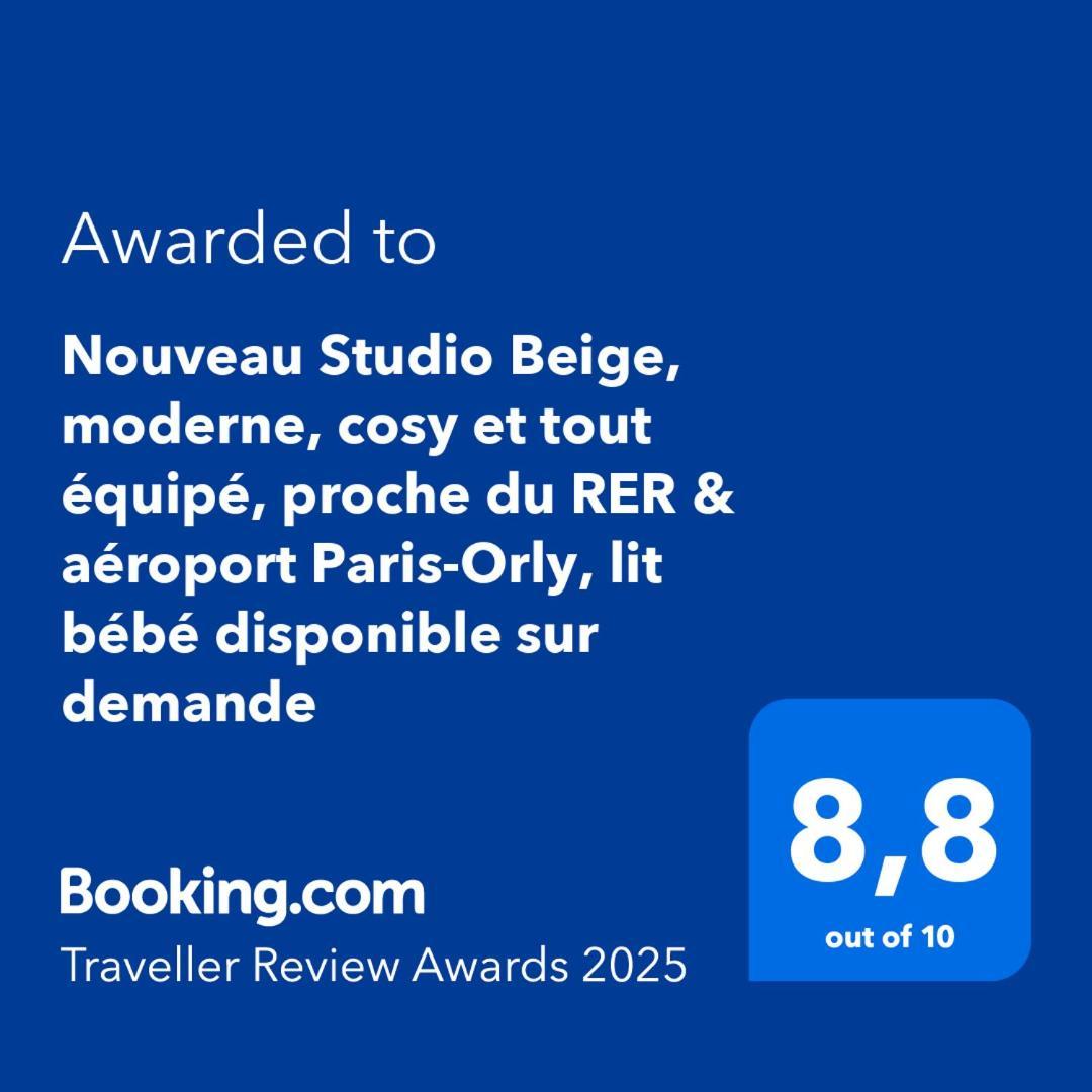 Studio Moderne Et Tout Equipe, Proche Du Rer, Paris & Aeroport D'Orly En 20 Min, Lit Bebe Sur Demande Vitry-sur-Seine Ngoại thất bức ảnh